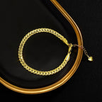 Gold Minimal Chain Bracelet Statement