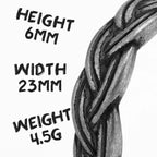 Braid Open Ring Stainless Steel Retro
