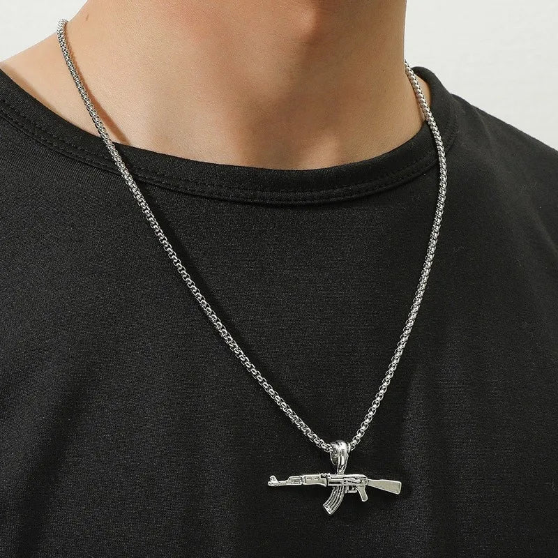 Gun Pendant Necklace