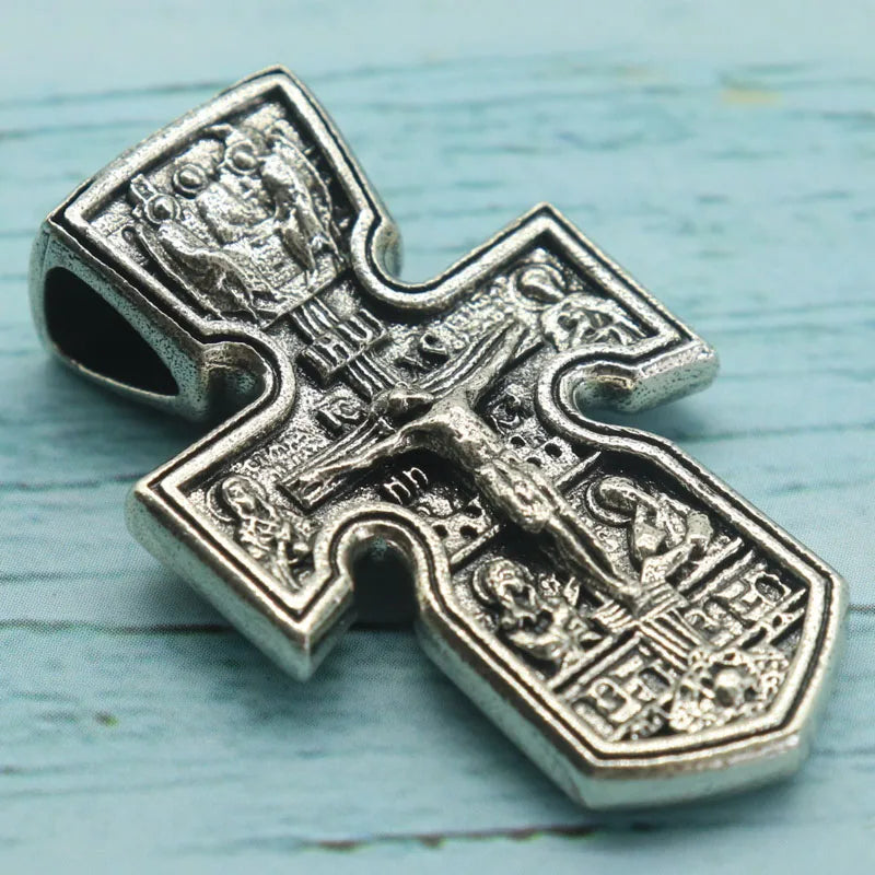 Crucifix Stainless Steel Pendant Necklace