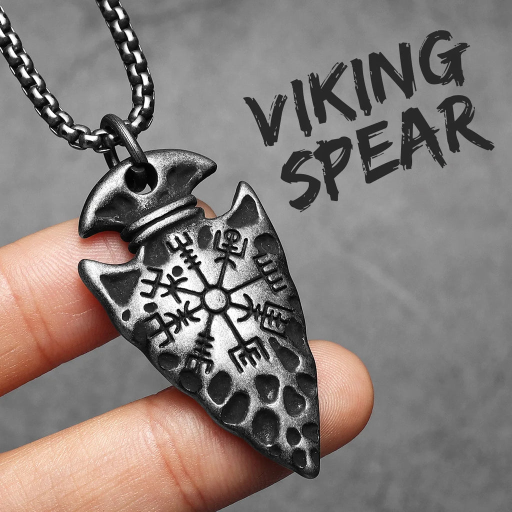 Viking Compass Pendant Necklace — Stainless Steel