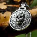 Round Skull Pendant Necklace — 316L Stainless Steel