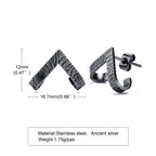 Triangle Stud Earrings — Stainless Steel