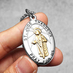 St. Jude Pendant Necklace Stainless Steel