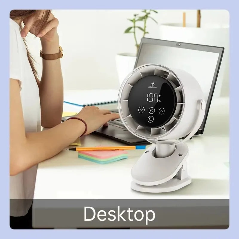 Portable USB Rechargeable Table Fan Summer Clip Celling Fans 4000mAh 100 Speeds Office Outdoor Bedroom Electric Desktop