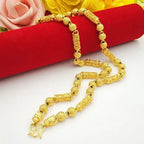 Mens and womens 18K gold necklace AU750 ball chain transfer domineering jewelry boss chain free shipping with