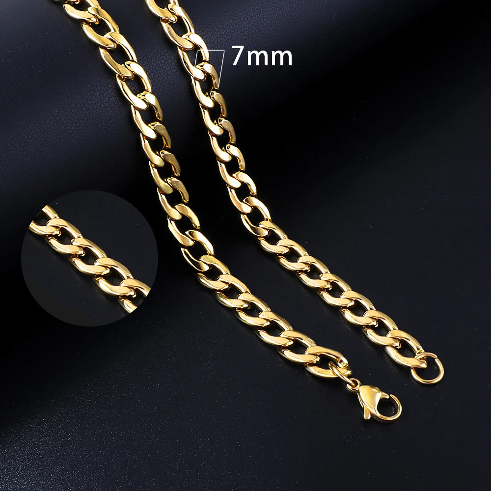 Vintage Cuban Chain Necklace — Gold