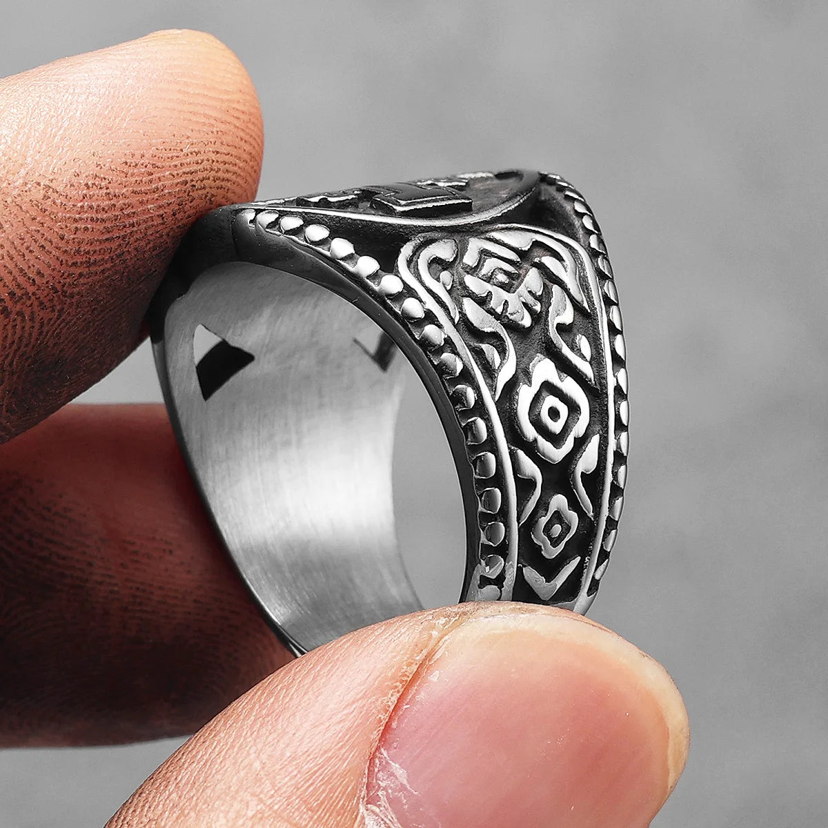 Jerusalem Cross Ring — Stainless Steel