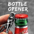 Skull Bottle Opener Pendant Necklace — Stainless