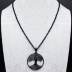 Tree of Life Black Chain Necklace — Stainless Steel