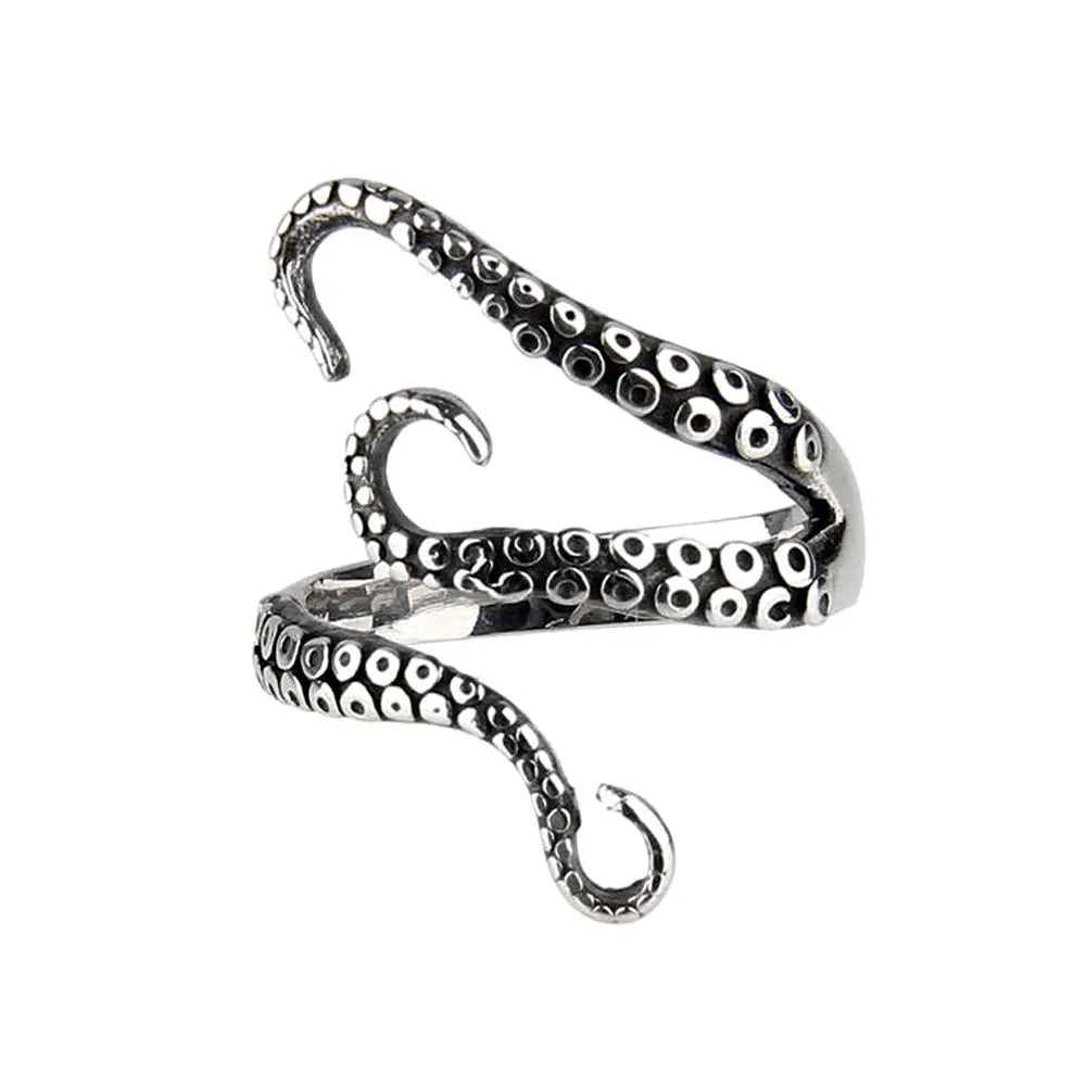 Pirate Skull Octopus Ring — Stainless Steel
