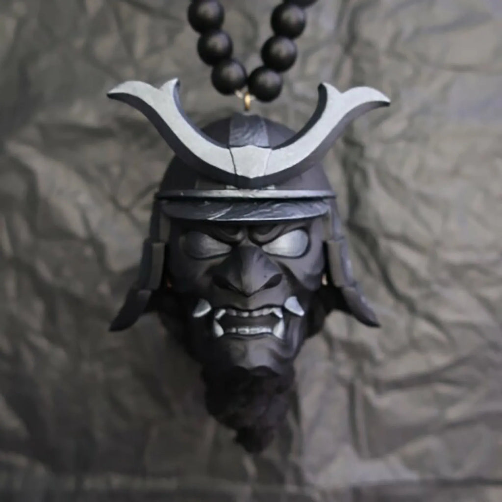 Samurai Kabuto Helmet Hannya Japanese Oni Car Rear View Mirror Charm Car accessories Rear View Mirror Pendant Car Decoration