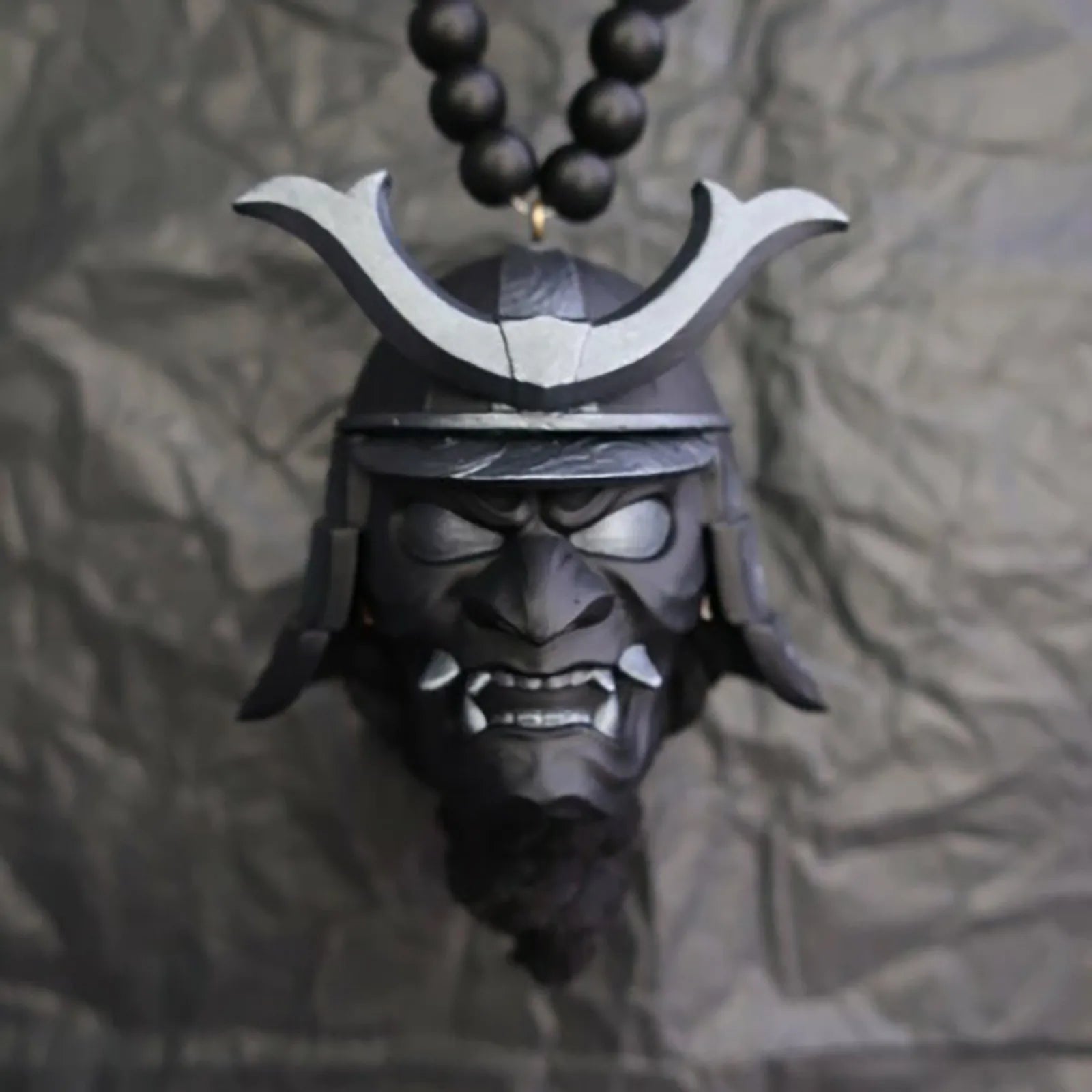 Samurai Kabuto Helmet Hannya Japanese Oni Car Rear View Mirror Charm Car accessories Rear View Mirror Pendant Car Decoration