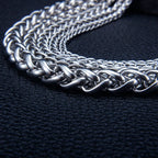 2-8mm (40-80cm) Full Size Stainless Steel Dragon Chain Necklace Fashion Punk Twist Chains Jewelry Gift for Men Women