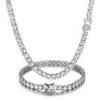 Iced Out Tennis Bracelet Stainless Steel 3/4/5/6MM