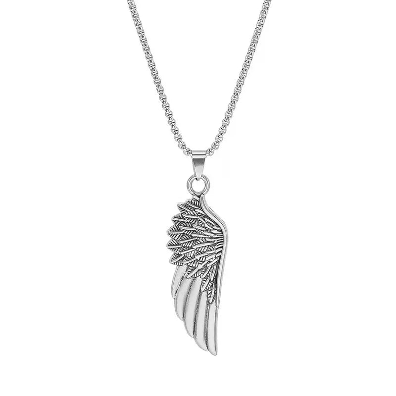 Angel Wings Steel Pendant American Simplicity