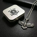 Viking Raven Stainless Steel Pendant Necklace