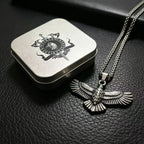Viking Raven Stainless Steel Pendant Necklace