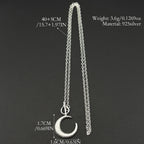 Moon Silver Pendant Sterling Crescent Toggle Choker