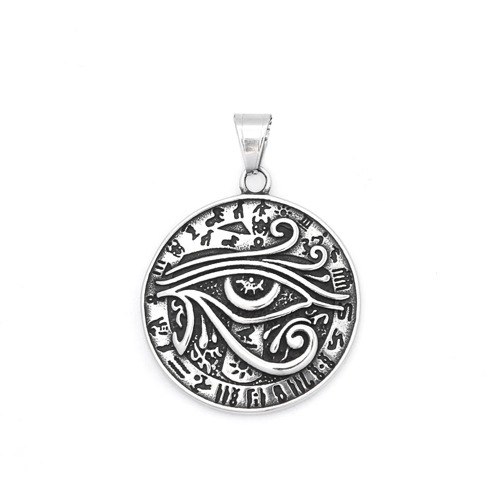 Horus Eye Steel Pendant 316L Ancient Egyptian