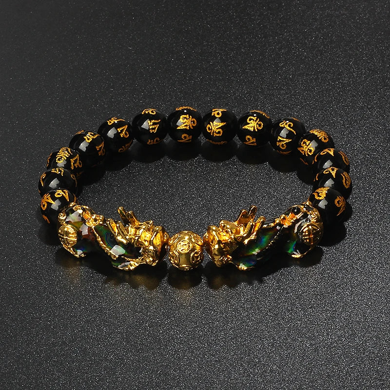 Color-Changing Natural Stone Pi Xiu Beaded Bracelet