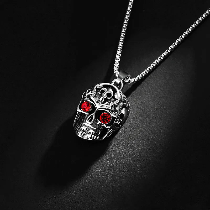 Skull Steel Pendant European American Head