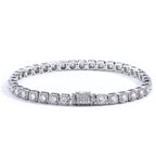 HHIOK Hip Hop Style 5/7mm Iced Tennis Chain 18K Gold Plated 5A Cubic Zirconia Fashion Exquisite Bracelet Gift For Men And Women