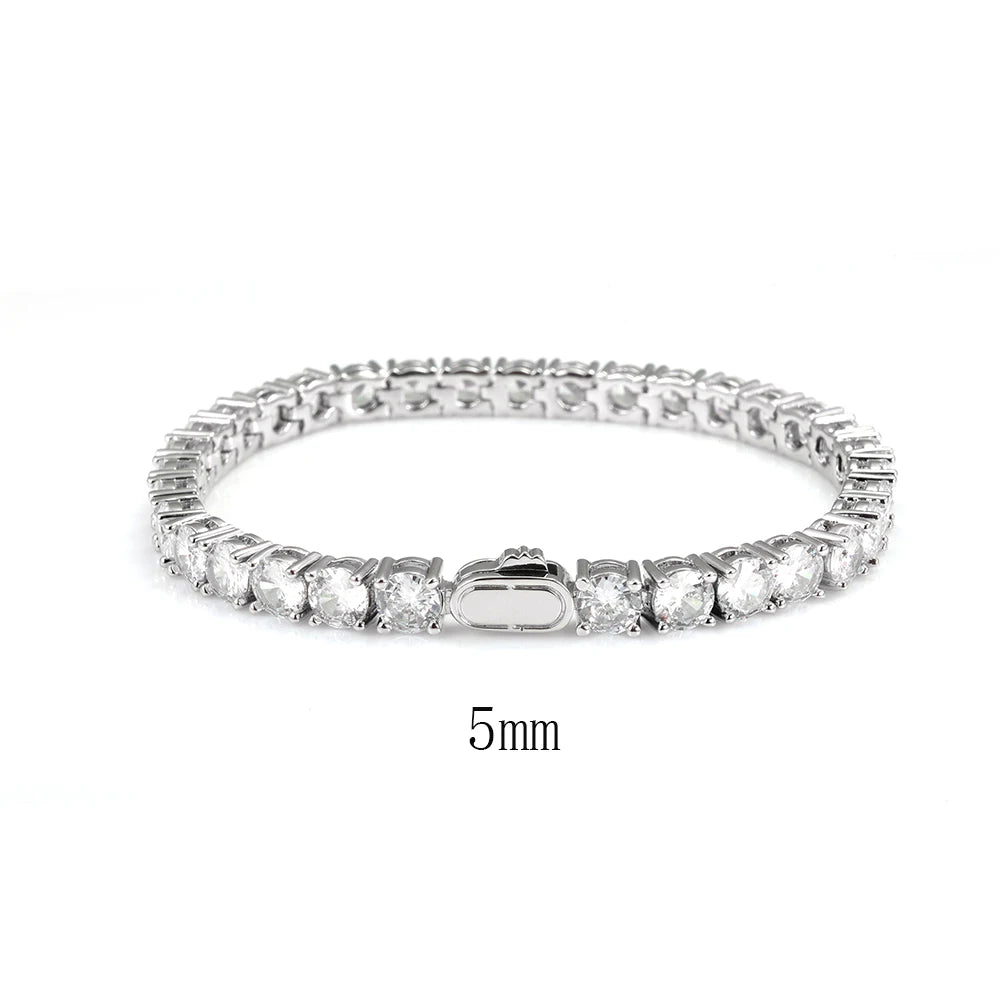 Gold Tennis Chain Full Diamond 3/4/5MM