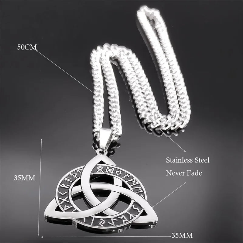Viking Triquetra Celtic Knot Pendant — SS