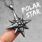 Compass Pendant Necklace — Stainless Steel