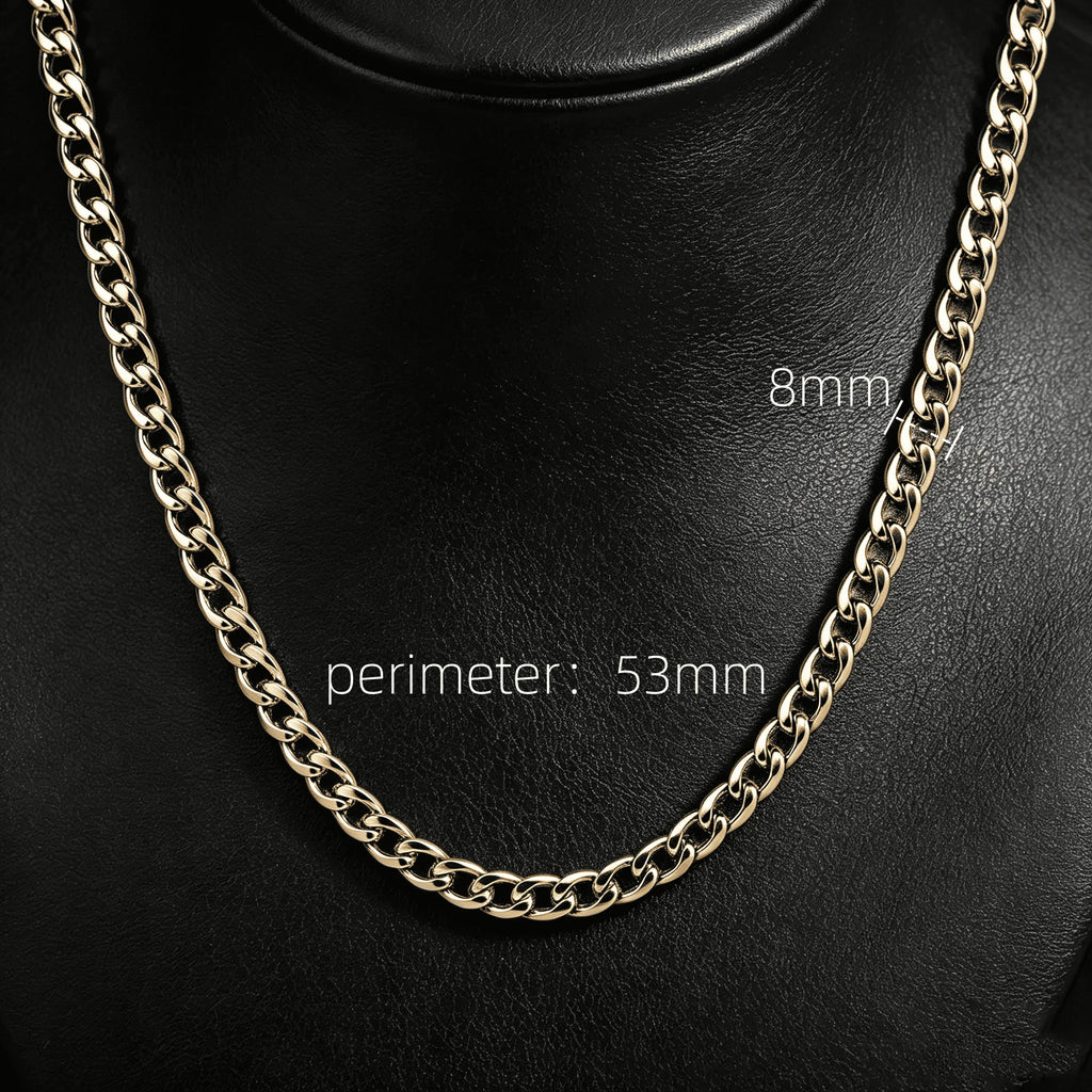 Width 6/8mm 316L Stainless Steel Men's Goth Y2K Cuban Style Fashion Bracelet America N Retro Steampunk Accessories
