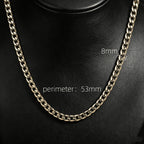 Width 6/8mm 316L Stainless Steel Men's Goth Y2K Cuban Style Fashion Bracelet America N Retro Steampunk Accessories