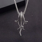 Retro Gothic Three Headed Long Snake Pendant Necklace Stainless Steel Punk Biker Snake Necklace For Men Women Fashion Jewelry