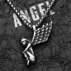 Guardian Angel Wings Pendant — Stainless Steel