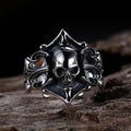 Gothic Ghost Pirate Skull Ring — Stainless Steel