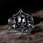 Gothic Ghost Pirate Skull Ring — Stainless Steel