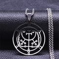 Satan Seal Silver Chain Necklace — Stainless Steel