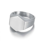 Smooth Signet Ring — Stainless Steel