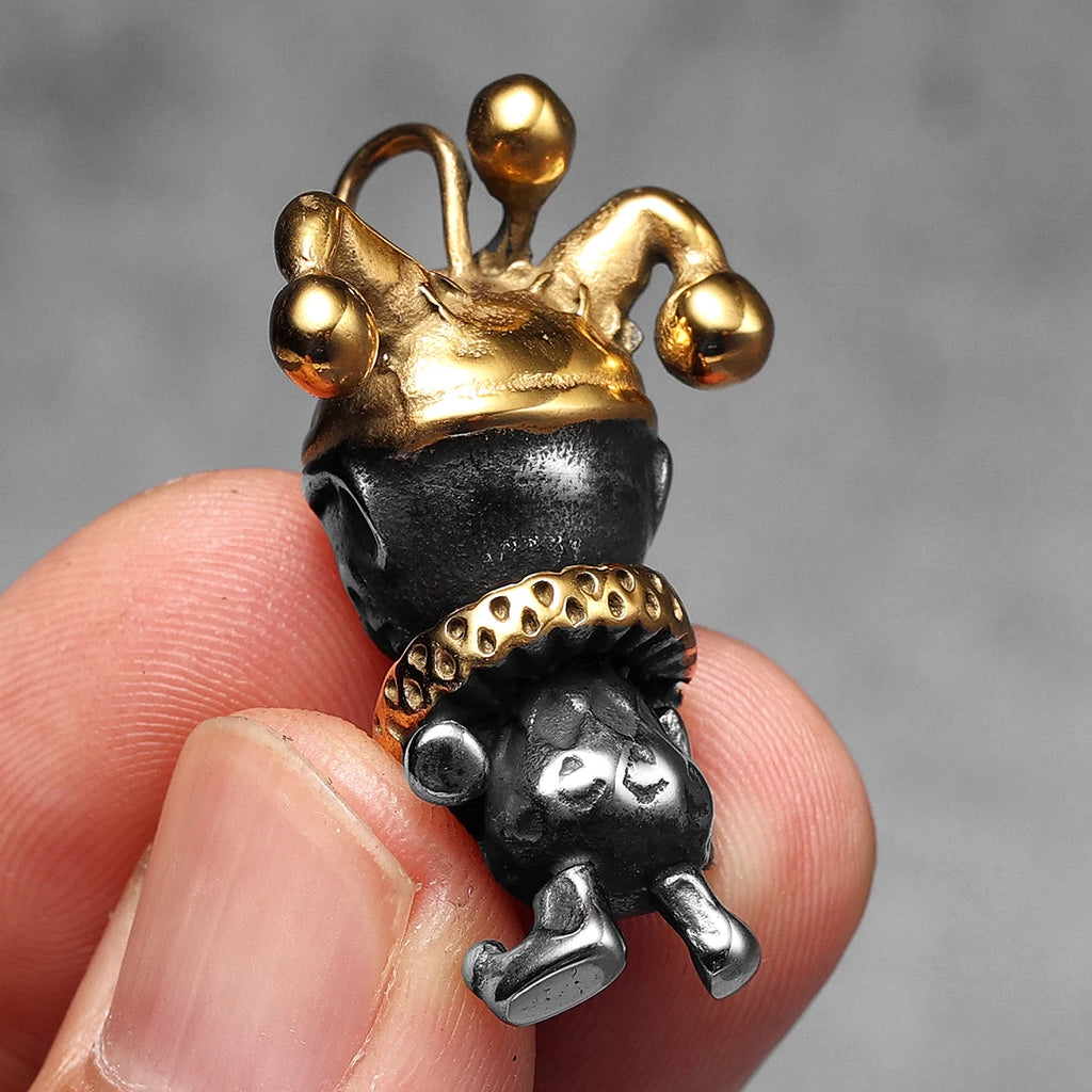 Clown Pendant Necklace — Stainless Steel