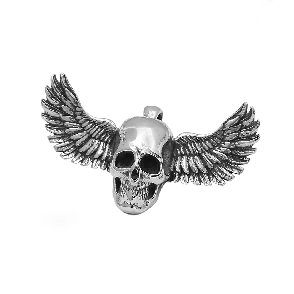 Gothic Skull Pendant Necklace — Stainless Steel