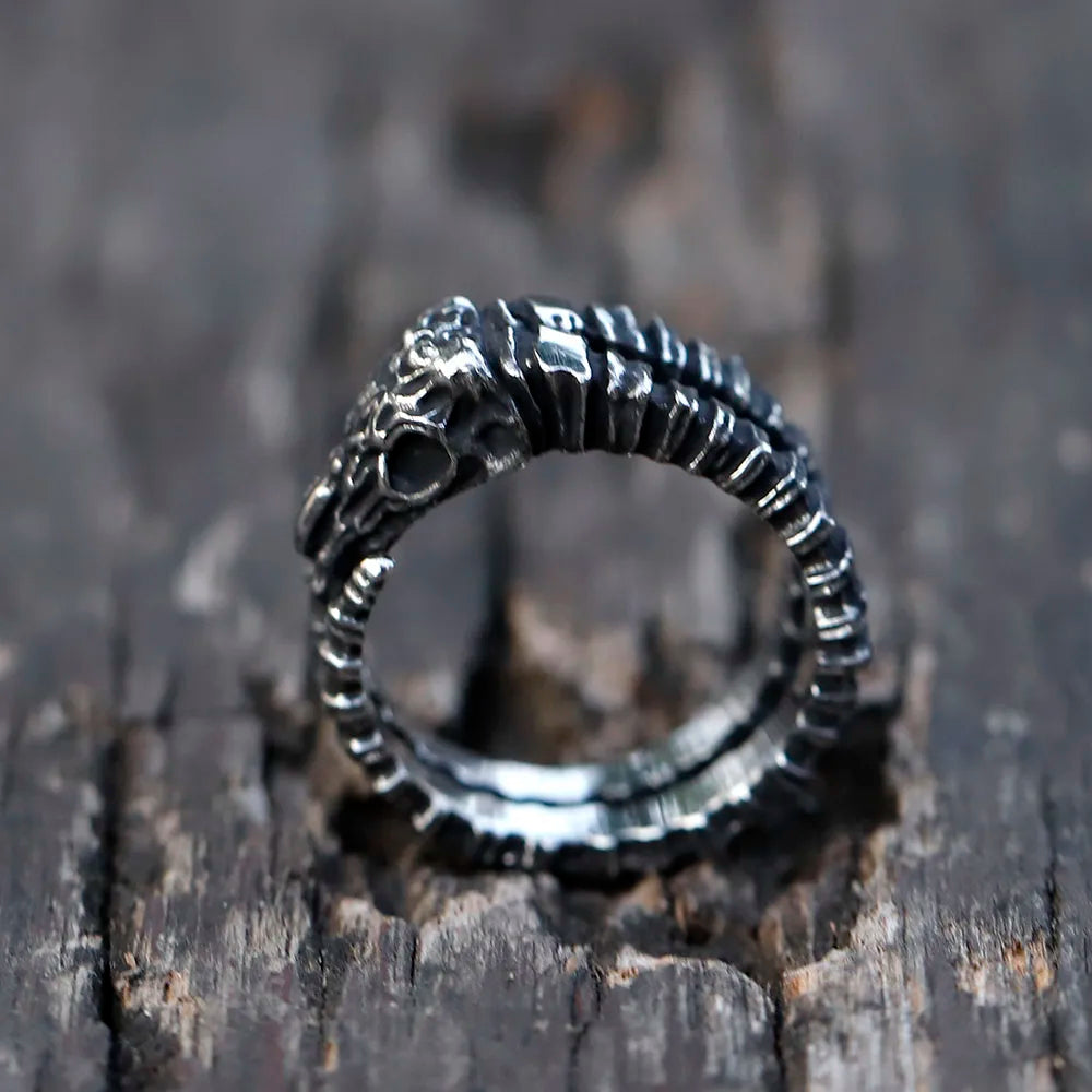 2022 NEW Men's 316L stainless steel Sheep Skull head rings for teen hip hop fashion punk Jewelry Gifts free shipping