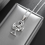 Shining Iced Out Ancient Egyptian God Eye of Horus Cross Pendant Necklace for Men and Women Hip Hop Trendy Amulet