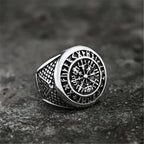 Nordic Viking Letter Fashion Retro Ring Men's Punk Ring Hip Hop Rock Party Motorcycle Accessories Jewelry Accessories