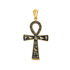 Unique Vintage Ankh Cross Necklace Unisex Stainless Steel Eye Of Horus Amulet Pendant Egyptian Jewelry Gifts