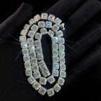 925 Silver VVS Moissanite Tennis Necklace 7MM