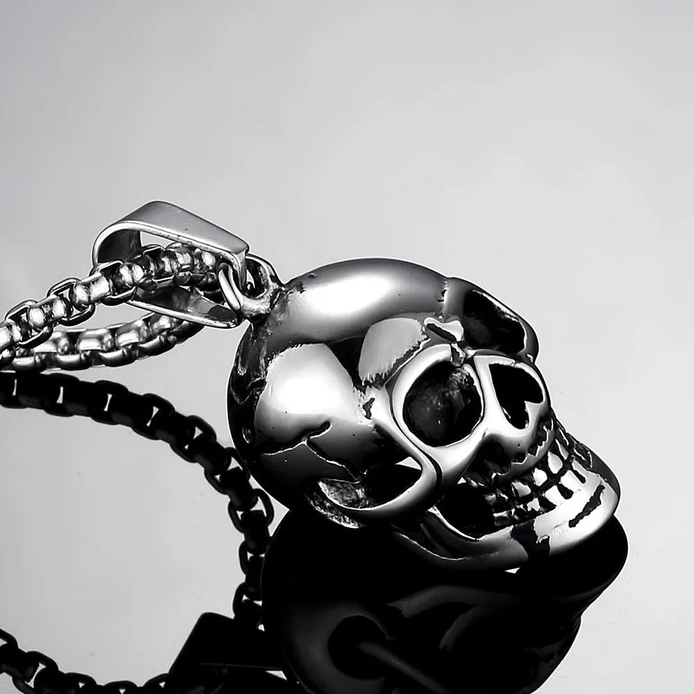 Skull Pendant Necklace — Stainless Steel