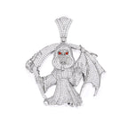 High Street Full Diamond Grim Reaper Pendant Necklace Plated Hip Hop Outfit Trendy Accessory For Men Women
