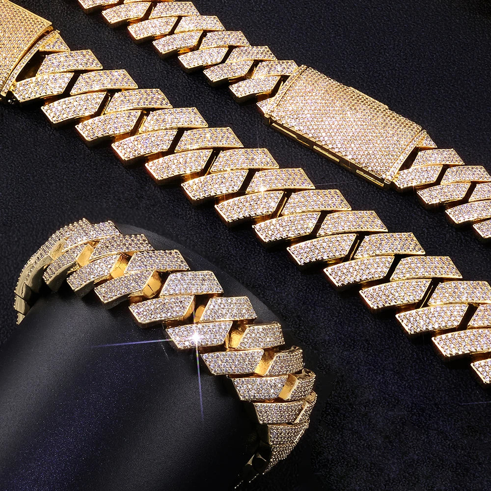 Iced Out Cuban Bracelet Stainless Steel 18/22MM