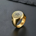 YILUOCD Seal of The Seven Archangels Rings for Men The Key of Solomon Ring Kabbalah Talisman Amulet Stainless Steel Male Jewelry
