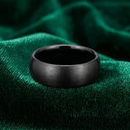 Matte Black Ceramic Wedding Band for Men Women Brushed Minimalist Ring 4mm 6mm 8mm Couple Jewelry